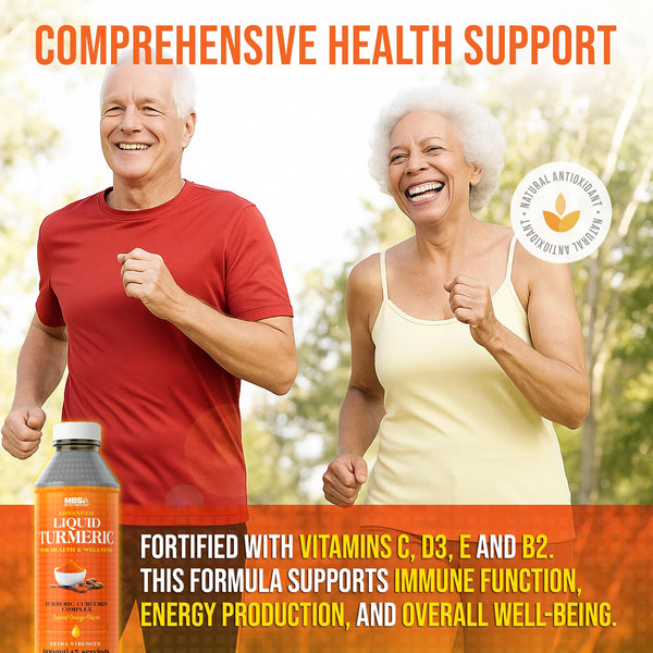Liquid Turmeric Curcumin with BioPerine Black Pepper Ginger and Vitamin C, D3, E