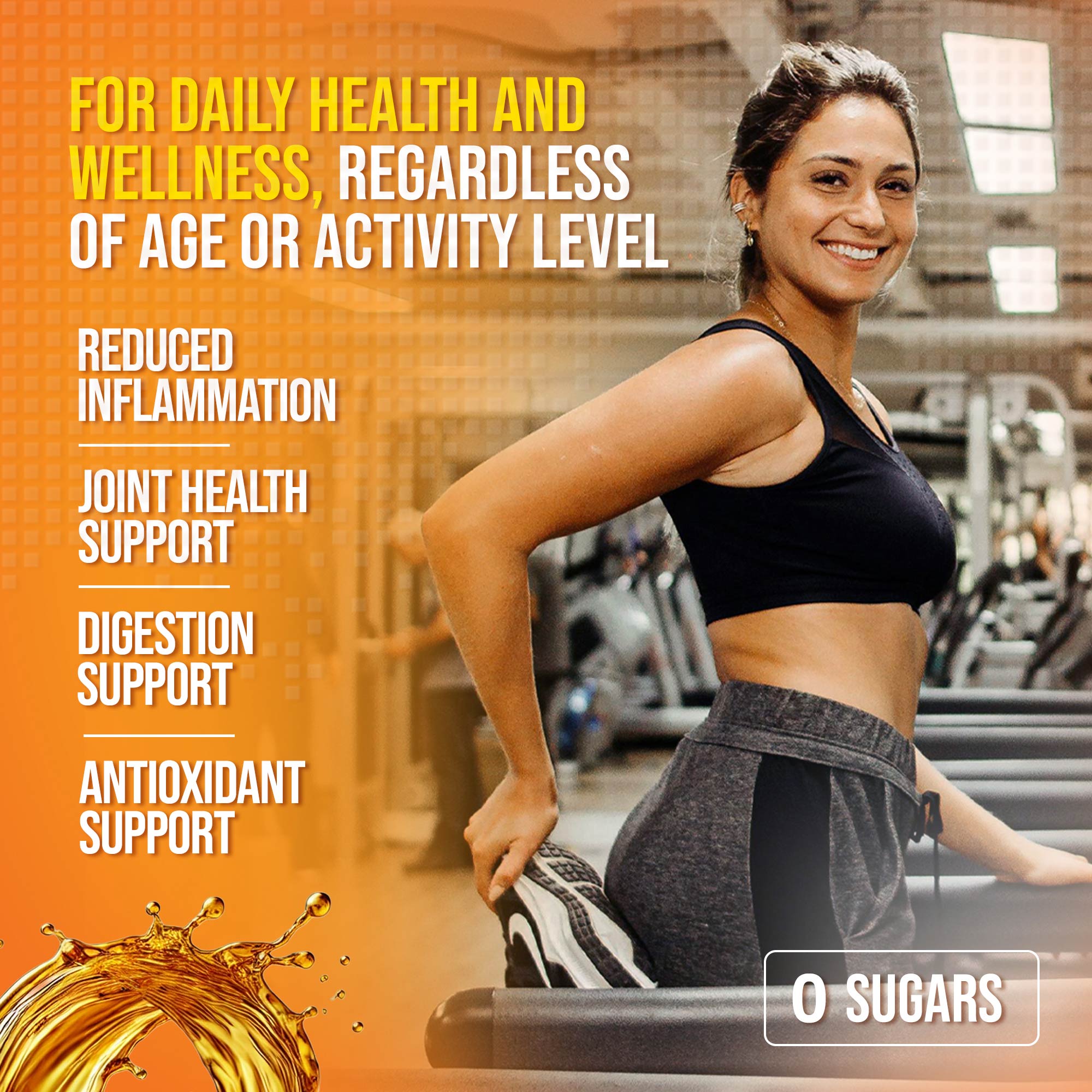 Liquid Turmeric Curcumin with BioPerine Black Pepper Ginger and Vitamin C, D3, E